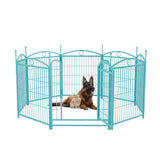 ZNTS Dog Playpen Indoor 32 inch 8 Panels Metal Dog Pen Pet Dog Fence Outdoor Exercise Pen with Doors, W368P234003