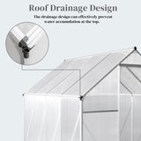 6x8 Hybrid Polycarbonate Greenhouse Silver 25412414