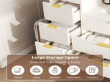 Wall Mounted Floating Cabinet W/Decor Line, 12inch Side Cabinet with Drawers N710P324099K