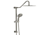 Shower set - 10 inch brushed round top spray and hand, round set with dual W124357628