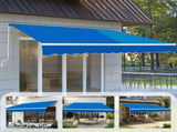 133.9"D x 118.1"W x 59"H retractable awning blue 38559812