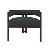 COOLMORE Modern Accent Chair Teddy Upholstered Armchair with Open Back 3 Legs Barrel Dining Chair W395P233455