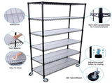 6 Tier 6000lbs Capacity NSF Metal Shelf Wire Shelving Unit, Heavy Duty Adjustable Storage Rack with W465142127
