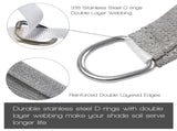 10'X13' Light Grey HDPE sunshade sail 70306079