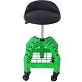 Pneumatic 360 Degree Swivel Mechanics Rolling Creeper Seat, Heavy Duty Rolling Mechanics W46590154