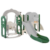 ZNTS Toddler Slide and Swing Set 8 in 1, Kids Playground Climber Slide Playset with Basketball Hoop 48887104