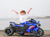 Electric Motorcycle for Kids, 12V Battery Powered Ride on Toys 3 Wheels Motorcycle with LED Lights, 25679780