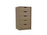 Dresser 42"H, 5 Drawers , Slim Storage Chest of Drawers, Natural Oak B097P350317