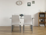 110cm Dining Table Tempered Glass Dining Table 84545384