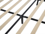 King Size Bed Frame with 55.5"High Back Upholstered Headboard,Boucle Fabric,12 Slat W1716P335678