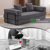 Floor,Compression Sofa,Convertible Floor Sofa Bed-with Pillow Back Support Armrest,Comfy Futon 49204026