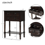 ZNTS Narrow Console Table, Slim Sofa Table with Three Storage Drawers and Bottom Shelf for Living Room, 80676725