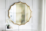 D40" Round Sunburst Wall Mirror with Gold Finish, Wall Decor Mirror for Entryway Bedroom Living Room W2078135184