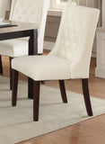 ZNTS Modern Faux Leather White Tufted Set of 2 Chairs Dining Seat Chair HSESF00F1503