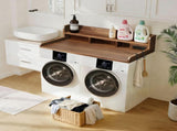 2-Tier Washer and Dryer Countertop with Power Outlet, 54" W x 27.5" D Large Laundry Countertop for W2641P446839