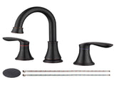 2-Handle 8 inch Widespread Bathroom Sink Faucet Oil-Rubbed Bronze Lavatory Faucet 3 Hole 360&deg 17915077
