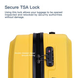 3 Piece Luggage Sets ABS Lightweight Suitcase with Two Hooks, Spinner Wheels, TSA Lock, , 53573622