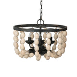 ZNTS 4 - Light Wood Chandelier, Hanging Light Fixture with Adjustable Chain for Kitchen Dining Room Foyer W2078138932