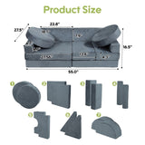 14pcs Kids Sofa Modular Play Couch,Child Sectional Sofa to Boost Creativity,Boys and Girls DIY W2911P220583