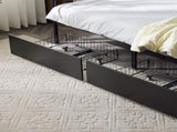 Twin Over Twin Convertible Bunk Bed with 2 Storage Drawers, Metal Bunk Bed Can 03534327