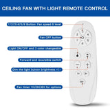 Modern 60 In Intergrated LED Ceiling Fan Lighting with White ABS Blade W136755954