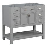 ZNTS 36'' Bathroom Vanity without Top Sink, Grey Cabinet only, Modern Bathroom Storage Cabinet with 2 33528632