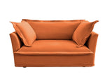 Slip-covered Armchair with 1 Big Back Cushion and 2 Big Toss Pillows, Single Deep Seat Comfy Single W3041P281156