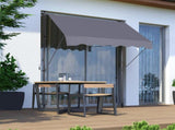 Manual Retractable Awning-78'' Non-Screw Outdoor Sun Shade Cover with UV Protection 100% Polyester 69077499