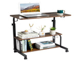Vintage Brown P2 15MM Particle Board with Melamine Coating Adjustable Computer Desk with 3 USB 2 26916196