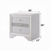 2 Drawers and 1 Jewelry Drawer Nightstand, White B016P253285