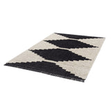 Black & Ivory Modern Area Rug B03597971
