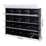 ZNTS 8-Tier Portable 64 Pair Shoe Rack Organizer 32 Grids Tower Shelf Storage Cabinet Stand Expandable 65115046