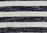 Modern Pouf Black and White Striped Fabric Upholstered Ottoman, Non-Slip Floor Pouf, Bean Bag Chair, B011P251659