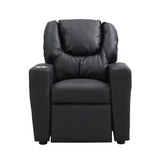 ZNTS Kids Recliner Chair Black PVC W311P216907