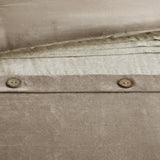 7 Piece Faux Suede Comforter Set Tan King B03597130