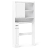 Over-The-Toilet Storage Cabinet - 1 Top Shelf 2 Enclosed Cabinets Toilet Paper Holder, 32048221