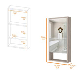 Modesto Medicine Cabinet, One Open Shelf, Mirrored Cabinet With Two Interior Shelves B128P148753
