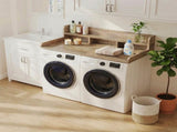 Washer Dryer Countertop with Non-slip Pads, Laundry Wood Shelf Topper with Edge, 54" Width x 27.5" W2641P442523