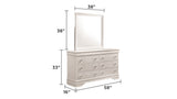Blaze Modern Style Mirror Made with Wood in White B009P286631