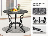 3 PCS Outdoor Set, All-Weather Cast Aluminum Rose Table and Chairs Set of 2, Patio 88927922