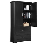 ZNTS Tall Bathroom Storage Cabinet, Cabinet with Two Doors and Drawers, Adjustable Shelf, MDF Board, N725P172882B