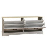 Shoe Storage Bench with 2 Flip Drawers and Adjustable Shelf for Entryway, Hallway, Bedroom-Antique W1120P290636