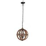 4 - Light Wood Chandelier, Hanging Light Fixture with Adjustable Chain for Kitchen Dining Room Foyer W2078138926