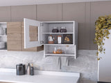 Nolan White Spice and Towel Rack Kitchen Wall Cabinet B062P175097