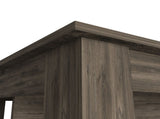 DEPOT E-SHOP Delos Kitchen Island, Four Legs, Three Shelves, Dark Brown B097132965