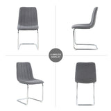 Modern simple light luxury dining Dark Grey chair home bedroom stool back student desk chair metal W210119216