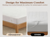 1-Piece King Heated Mattress Pad,White B035P408314