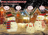 3-Piece 2D Outdoor Snowman Christmas Decorations Yard, 30 inch Pre Lit Snowman Family with Led 89455753