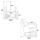 26.8"W Modern Rocking Chair for Nursery, Mid Century Accent Rocker Armchair With Side Pocket, W129848077