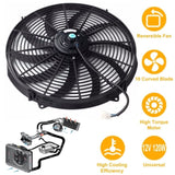 16-Inch Universal Reversible Electric Radiator Cooling Fan - 12V 3000 CFM, 71505129